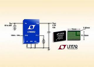 Regolatore µModule step-down da 36VIN con corrente di uscita regolabile a ±5A