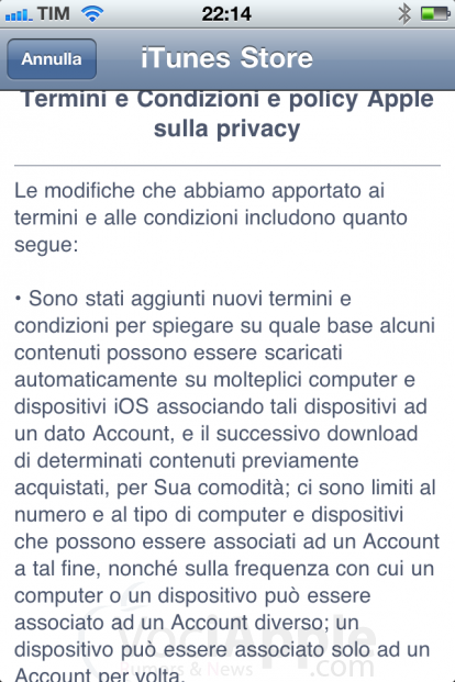 Aggiornati i Termini e le Condizioni in iTunes: tutto pronto per il rilascio di iCloud (e iTunes Match)