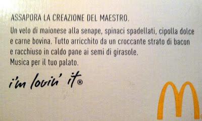 Chi se ne frega della musica (e della cucina?) ovvero il Mc-Vivace e me