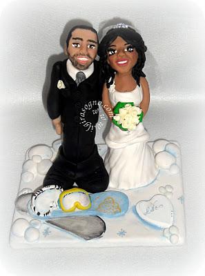 CAKE TOPPER SNOWBOARD E CAKE TOPPER COUNTRY LOVE CAKE TOPPER CON CANE