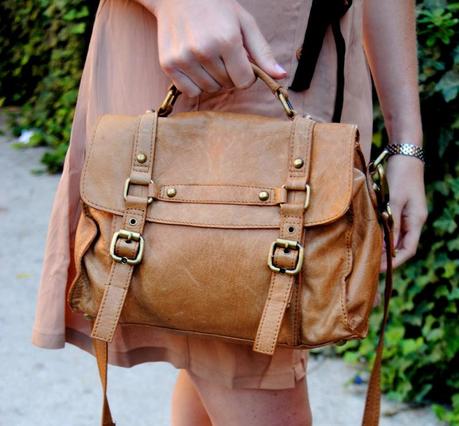 Beige Collar Dress