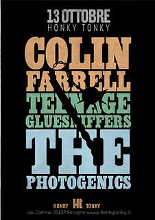 Colin Farrell + Teenage Gluesniffers + The Photogenics @ Honky Tonky