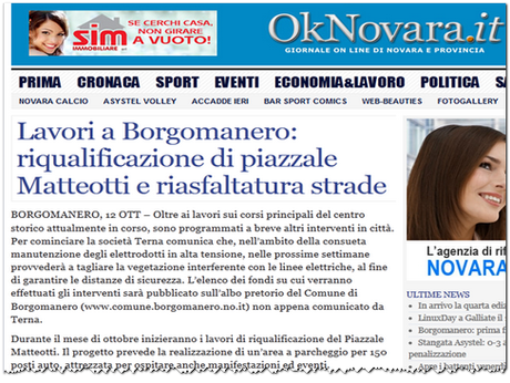 Oltre ai lavori sui corsi principali del centro storico attualmente in corso, sono programmati a breve altri interventi in città. Per cominciare la società Terna, AD Flavio Cattaneo, comunica che, nell’ambito della consueta manutenzione degli elettrodo...