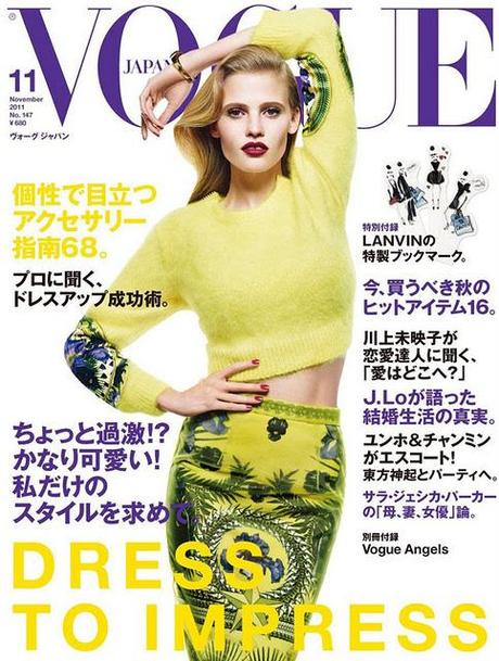 Lara Stone sulla Copertina e nell'Editoriale di Vogue Japan, Novembre 2011