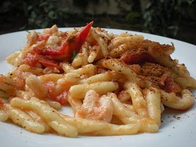 Trofie Gamberi e Bottarga di Tonno