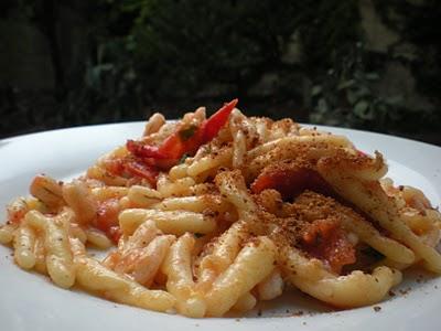 Trofie Gamberi e Bottarga di Tonno