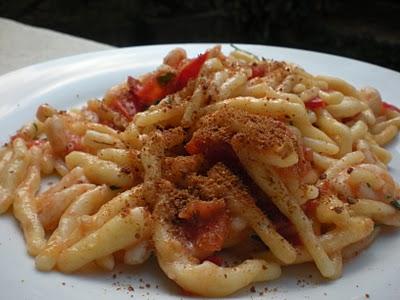 Trofie Gamberi e Bottarga di Tonno