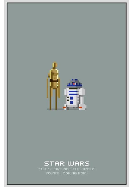 Pixel Star Wars Poster