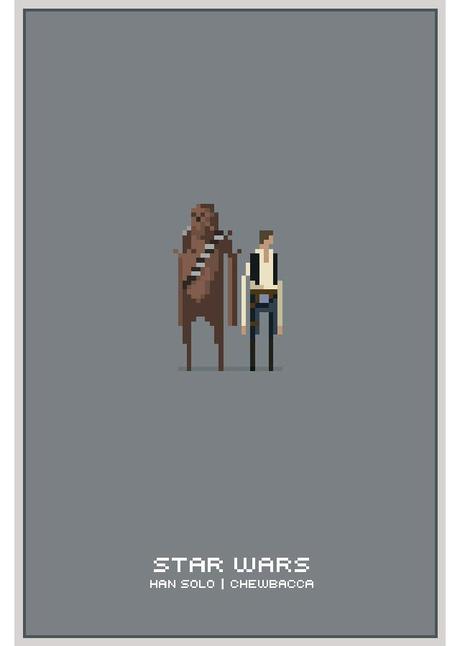 Pixel Star Wars Poster