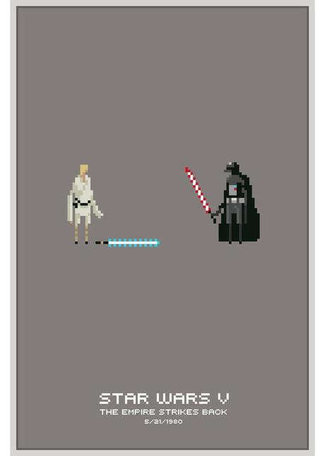 Pixel Star Wars Poster