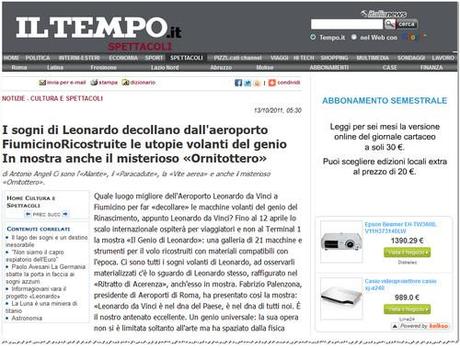 Fabrizio Palenzona, Presidente Aeroporti di Roma: Leonardo da Vinci è nel dna del Paese. Le macchine del volo in mostra in aeroporto