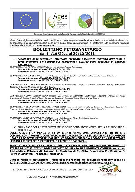 ASSOPROLI Informa: Bollettino settimanale di informazione fitopatologica.