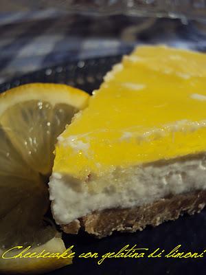 cheesecake con gelatina di limone