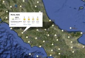 Google MAPS e le previsioni METEO