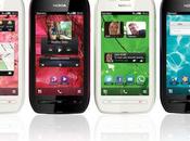 Nokia 603, Symbian Belle device fascia intermedia.