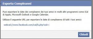 Come prelevare tutti i compleanni degli amici su facebook