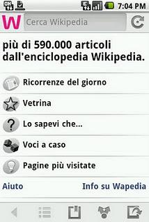 Wapedia... tutta la saggezza di Wikipedia a portata di tap!
