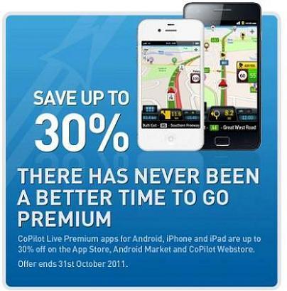 Copilot Live Premium Sconto Ottobre 2011 Navigatore GPS per Android: CoPilot Live Premium scontato del 30%