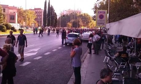 Atocha, confluiscono due rami della manifestazione