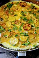 Frittata di uova di papera con zucchine