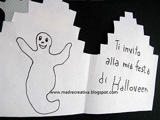 La casa dei fantasmi: biglietto-invito per Halloween