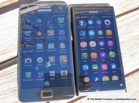 Galaxy S II / S2 Vs. Nokia N9 : Uno sguardo approfindito al display e al browser – Video e foto