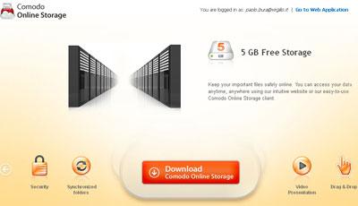 Comodo Online Storage: Disco Remoto Gratis di 5 Gb