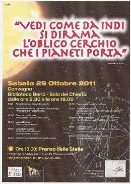 Genova, 29 ottobre 2011: Convegno di Astrologia