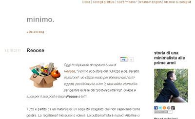 Reoose su Minimo blog