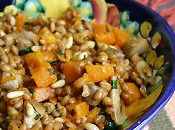 Cinque cereali zucca rossa olive nere Romina D'Antoni