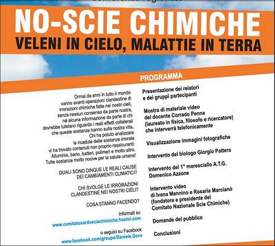 Quelle scie bianche che oscurano il sole - Conferenze in Sardegna e in Lombardia - il 5 e l'11 novembre del 2011
