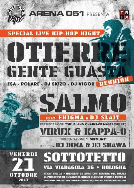 OTIERRE / GENTE GUASTA - SALMO - VIRUX & KAPPA-O : 21 Ottobre @ BOLOGNA