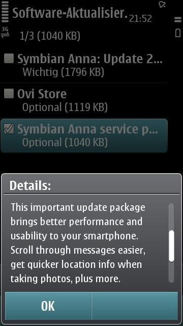 Symbian Anna : Aggiornamento service pack per smartphone Nokia!