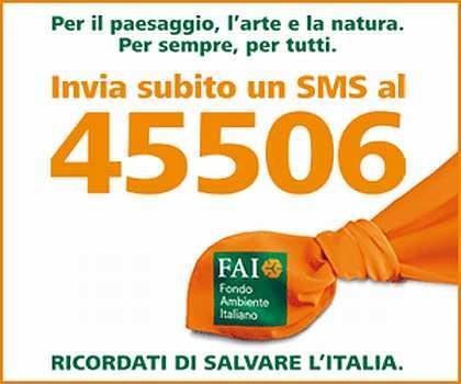 sms per salvare l Italia Sostieni con un SMS il Fondo Ambiente Italiano