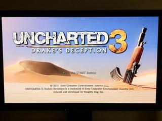 Uncharted 3 : diffuse immagini sul menu iniziale e di avvio del gioco