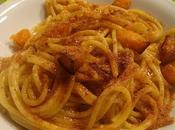 Bigoli mori, bottarga, passatina dadini fritti zucca
