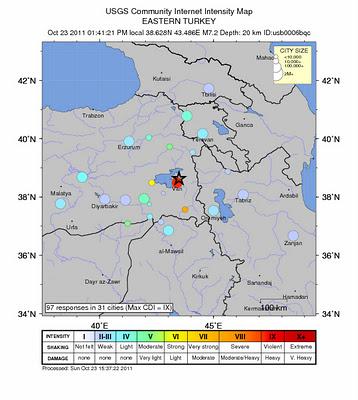 Violento terremoto in Turchia