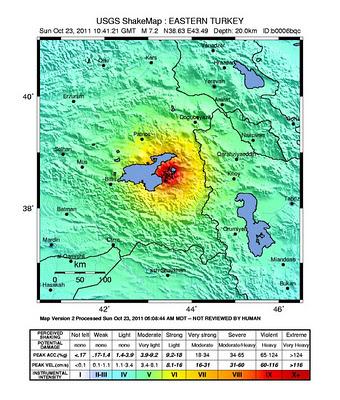 Violento terremoto in Turchia