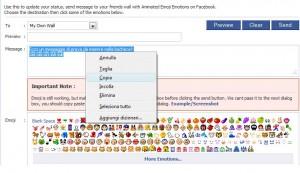 Come aggiungere emoji su facebook