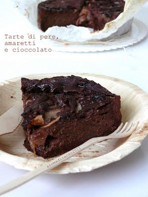 Tarte pere, amaretti e cioccolato