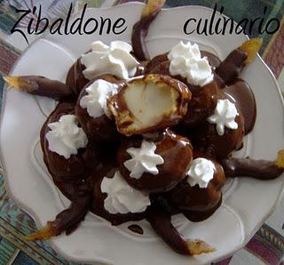 Profiteroles all'arancia candita e cioccolato fondente