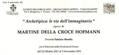 A proposito di Archetipica - le vie dell'immaginario - Martine della Croce Hofmann a Firenze