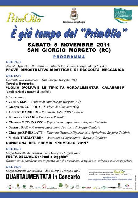 Domani 26 ottobre presentazione di Prim'Olio alla stampa.