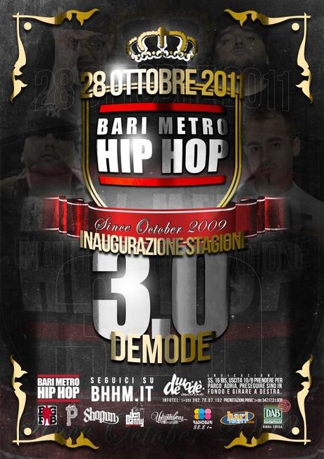 BHHM IS BACK | INAUGURAZIONE STAGIONE 3.0 – THE NEW MIX @ Demodè (Bari) [28 OTT 11] II° Pt. Compleanno GugolRep.com