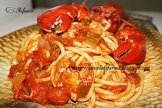 Spaghetti con astice e friggitelli