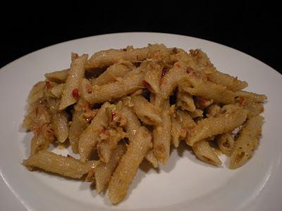 Penne Integrali con Alici e Bruschetta Agromonte ai carciofi e pomodorino