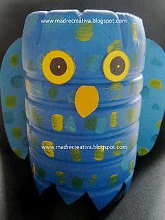 Halloween: gufi e mummie con le bottiglie di plastica Halloween: gufi e mummie con le bottiglie di plastica