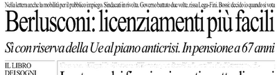 La lettera di intenti del Governo italiano all' Unione Europea, il testo. Focus: licenziamenti e pensioni