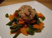 Gamberi sesamo zucca asparagi