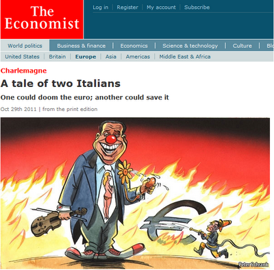 ‘Times’ ed ‘Economist’ chiedono le dimissioni del Clown Berlusconi